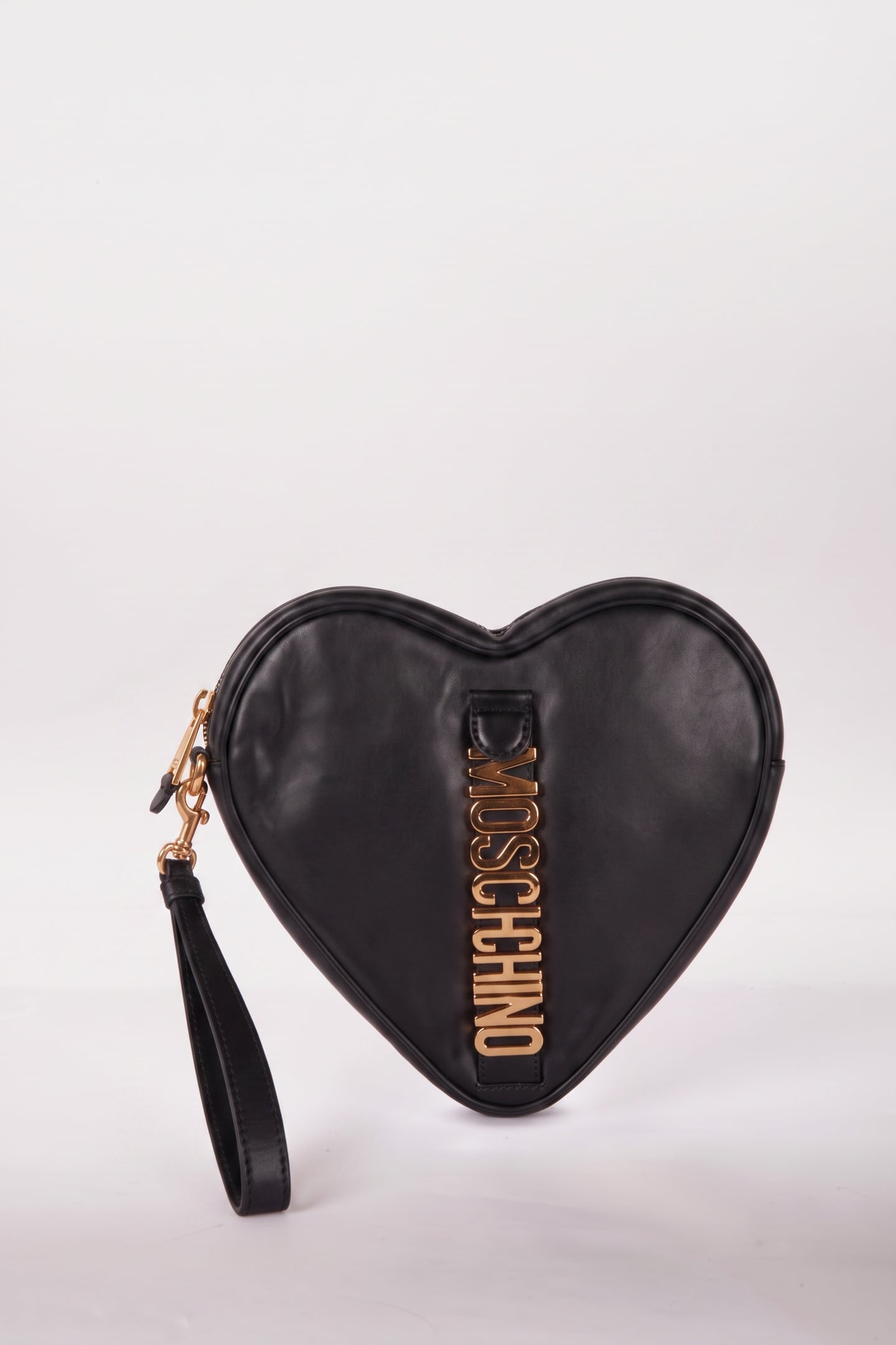 HEART BAG IN CALFSKIN MOSCHINO BELT BLACK 1