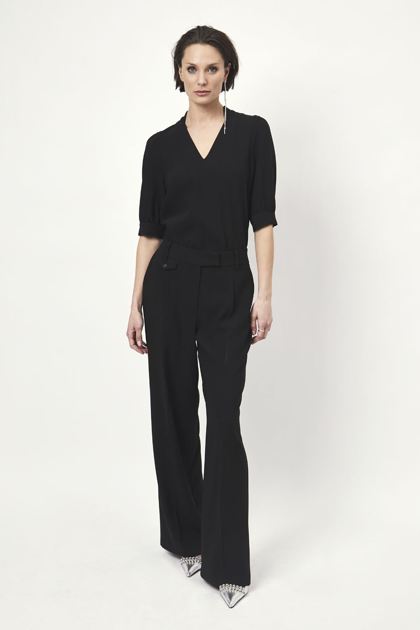 DANTE6-MALINA V NECK TOP RAVEN 1