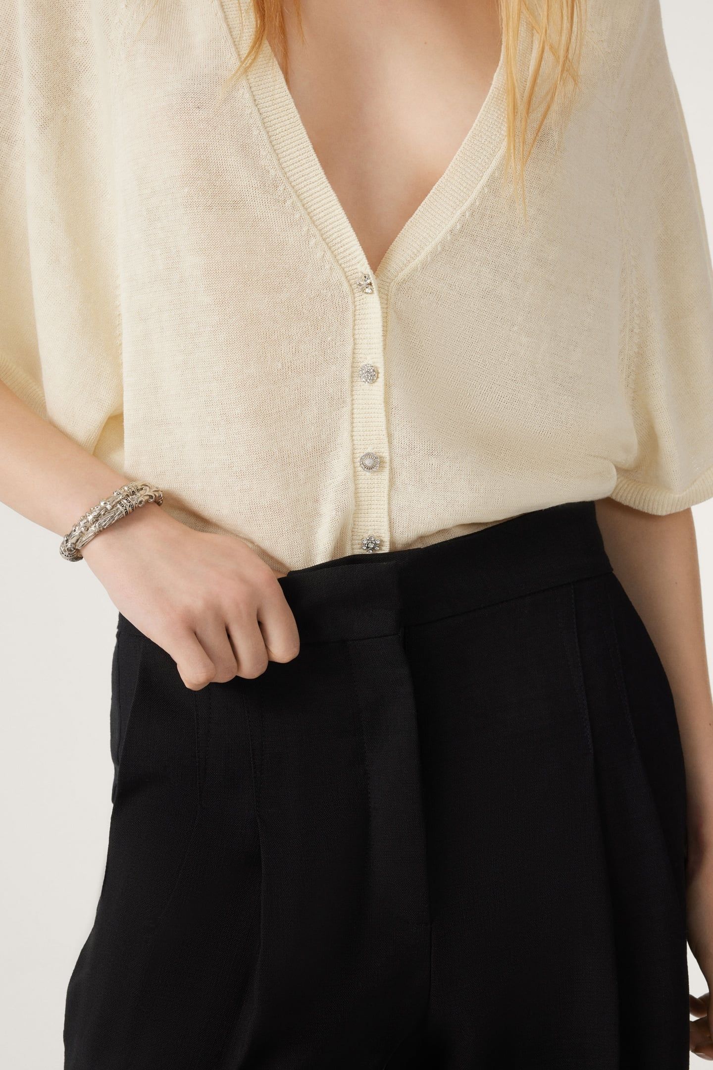 SHORT CARDIGAN ECRU 2