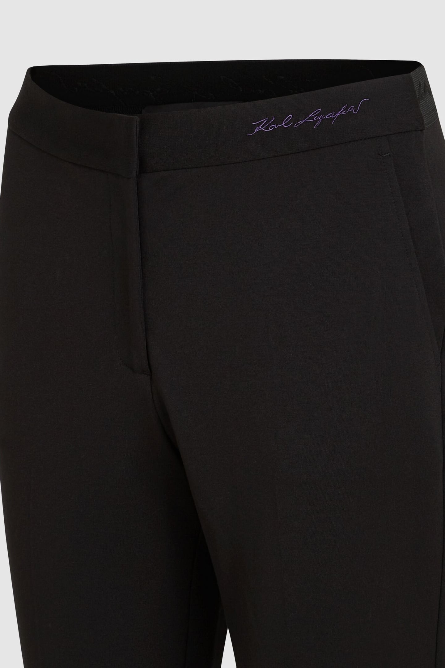 ELASTIC WAIST PUNTO PANTS BLACK 3