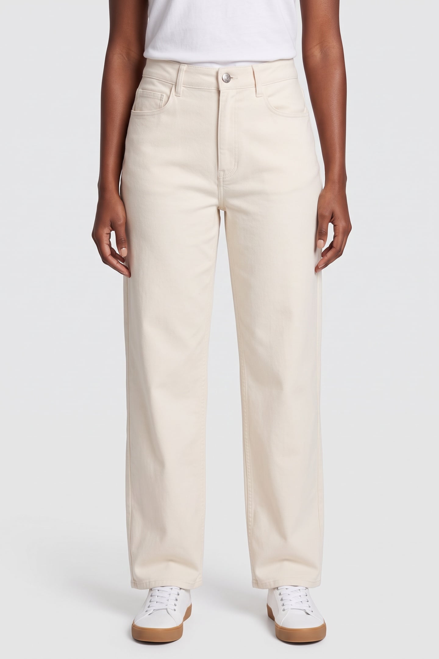AMBER COTTON VELVET TROUSERS BEIGE 1