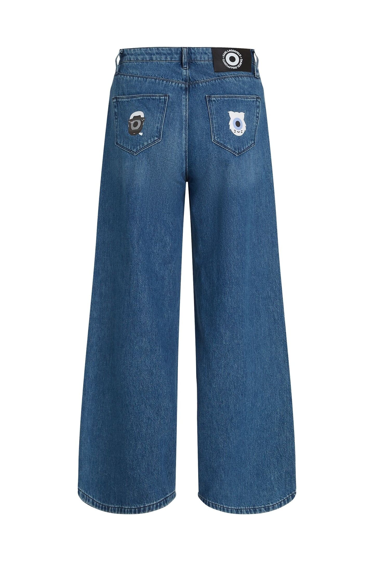 KLXDD PRINTED DENIM PANTS MID BLUE DENIM 4