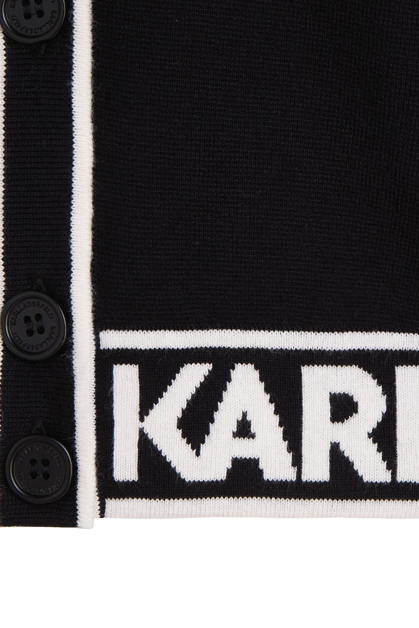 SHORT LOGO CARDIGAN BLACK 6
