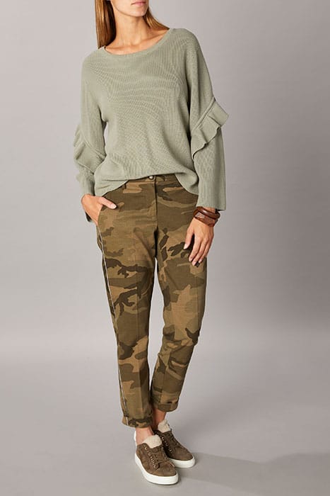 BOATNECK SWT LS RUCHE DETAILS GREEN 3