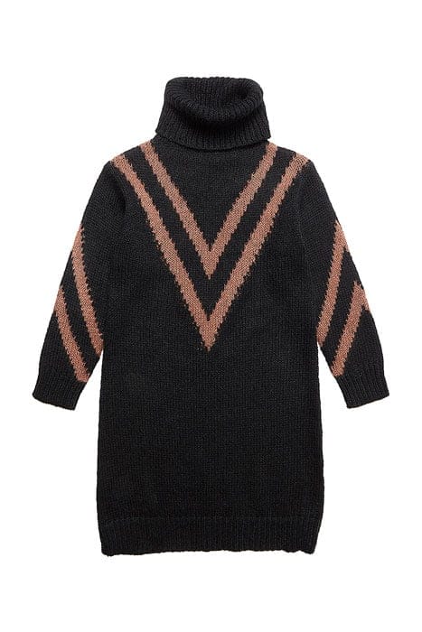GIRLS JAZZ KNIT DRESS RUSTY BROWN 1