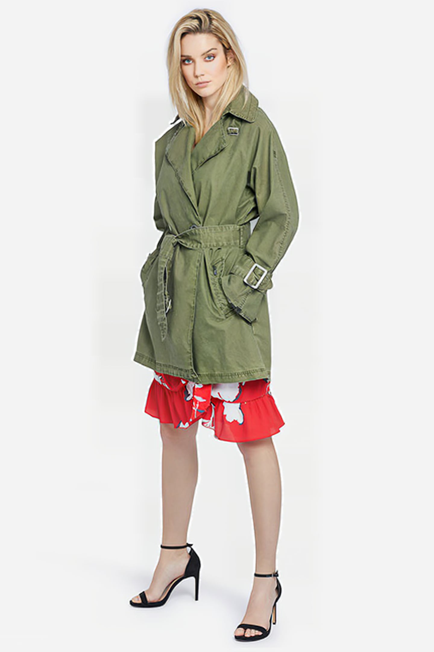 LUCILLE COAT LIGHT OLIVE 5