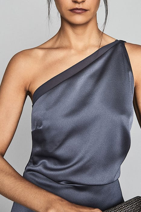 EDEN-SATIN ONE SHOULDER C NAVY 6