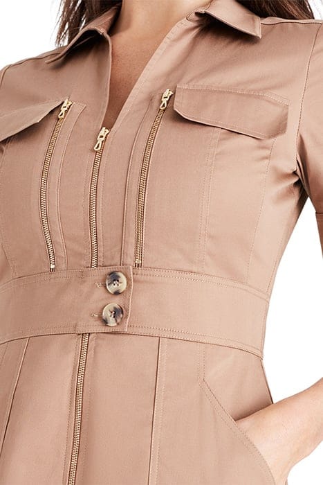 BLAIRE ZIP FRONT DRESS NEUTRAL 6