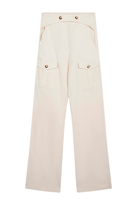 APEMAYA PANTALONE TELA DI LINO SWAN WHITE 1