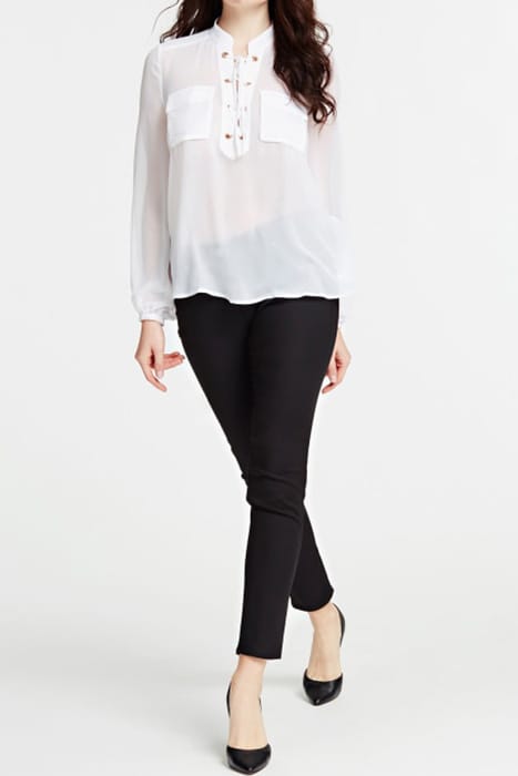 MARCIANO BY GUESS AARON BLOUSE RO TRUE WHITE A000 4