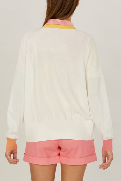 MULTICOLORED CARDIGAN BASE OFF WHITE 5