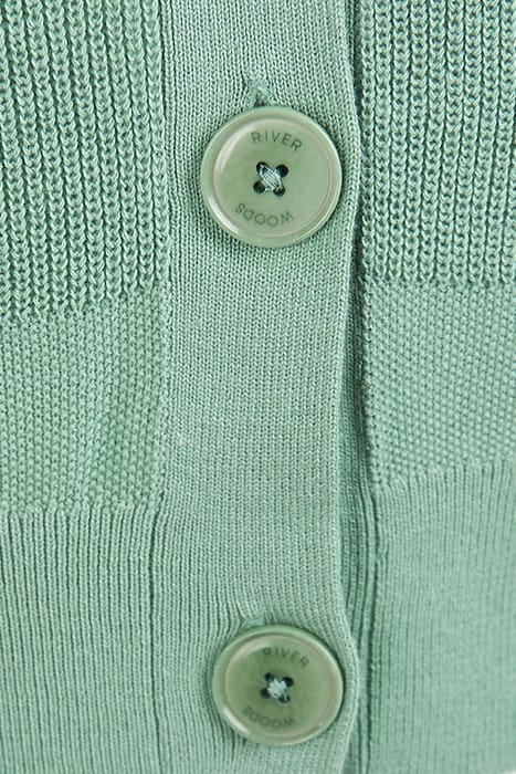 SHORT FANCY V-NECK CARDIGAN GREEN 3