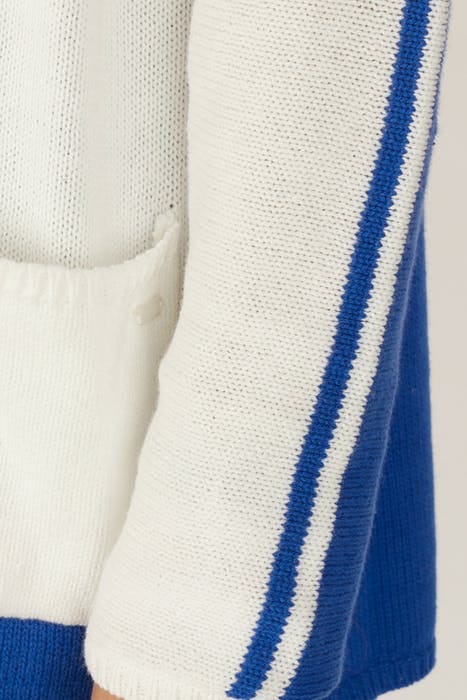 CARDIGAN STRIPE LS DETAILS WHITE 6