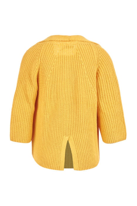 LOOSE FITTED FANCY CARDI 1/2SL YELLOW 2