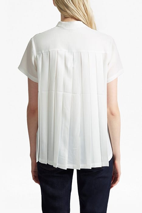 CLASSIC CREPE PLEATED BACK SHIRT SUMMER WHITE 2