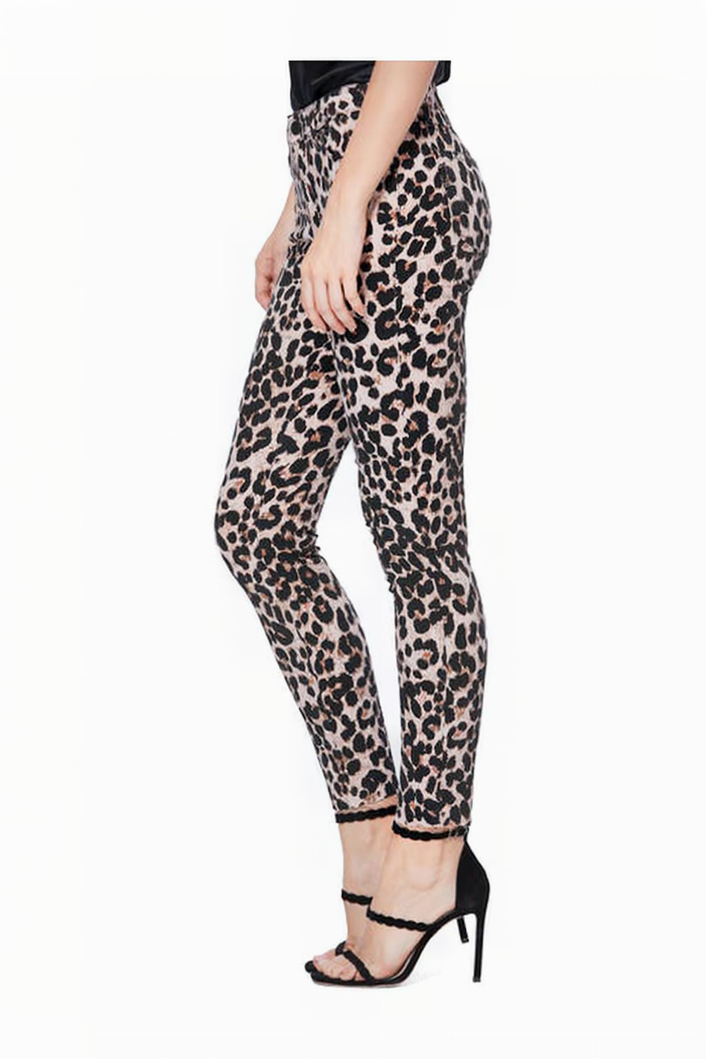 HOXTON ANKLE RAW HEM PINK LEOPARD 2
