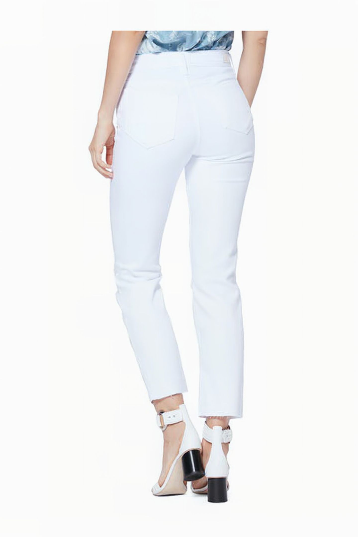 NOELLA STRAIGHT RAW HEM BRILLIANT WHITE DESTRUCTED 3
