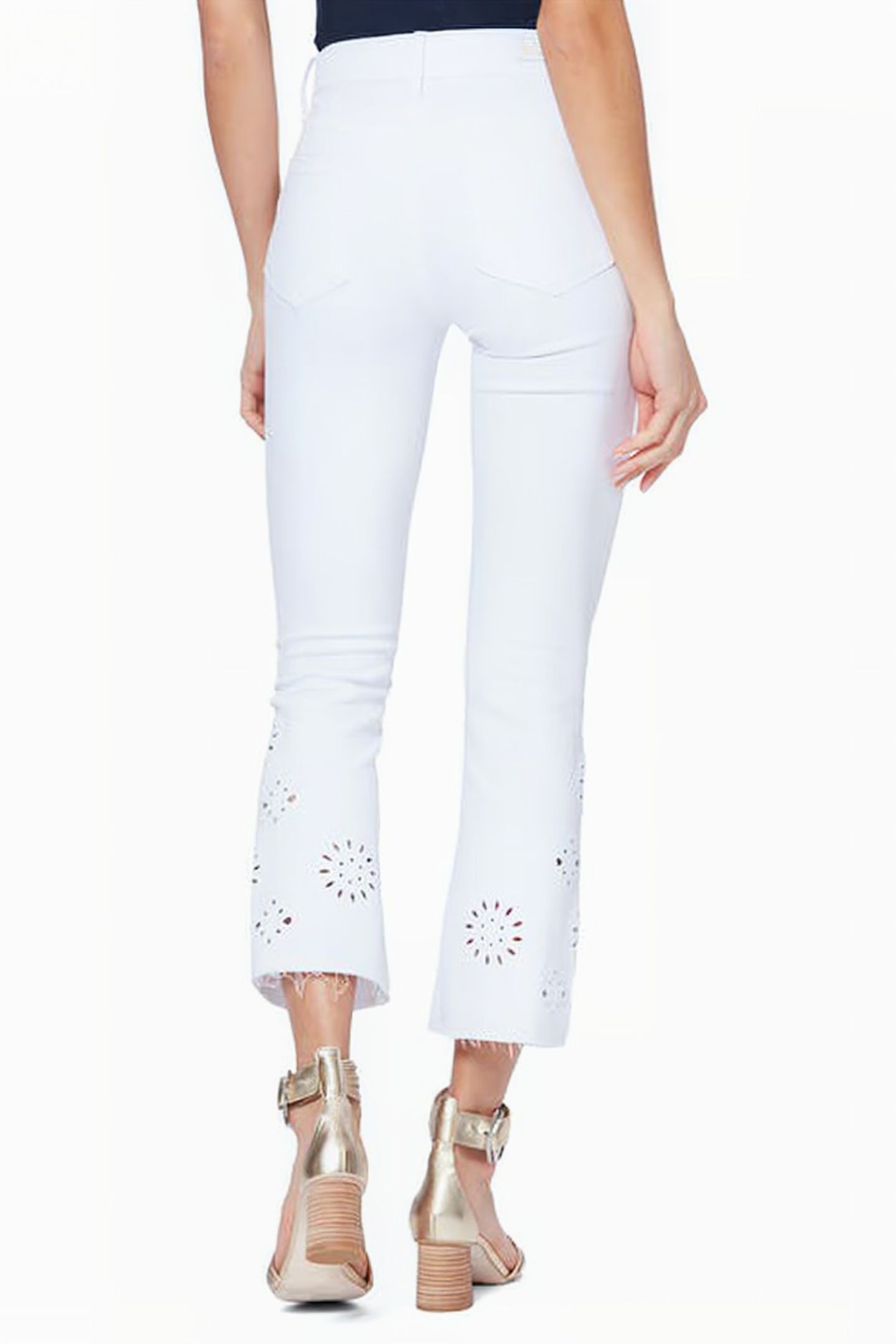 VINTAGE COLETTE RAW HEM CRISP WHITE EMBROIDERED 2