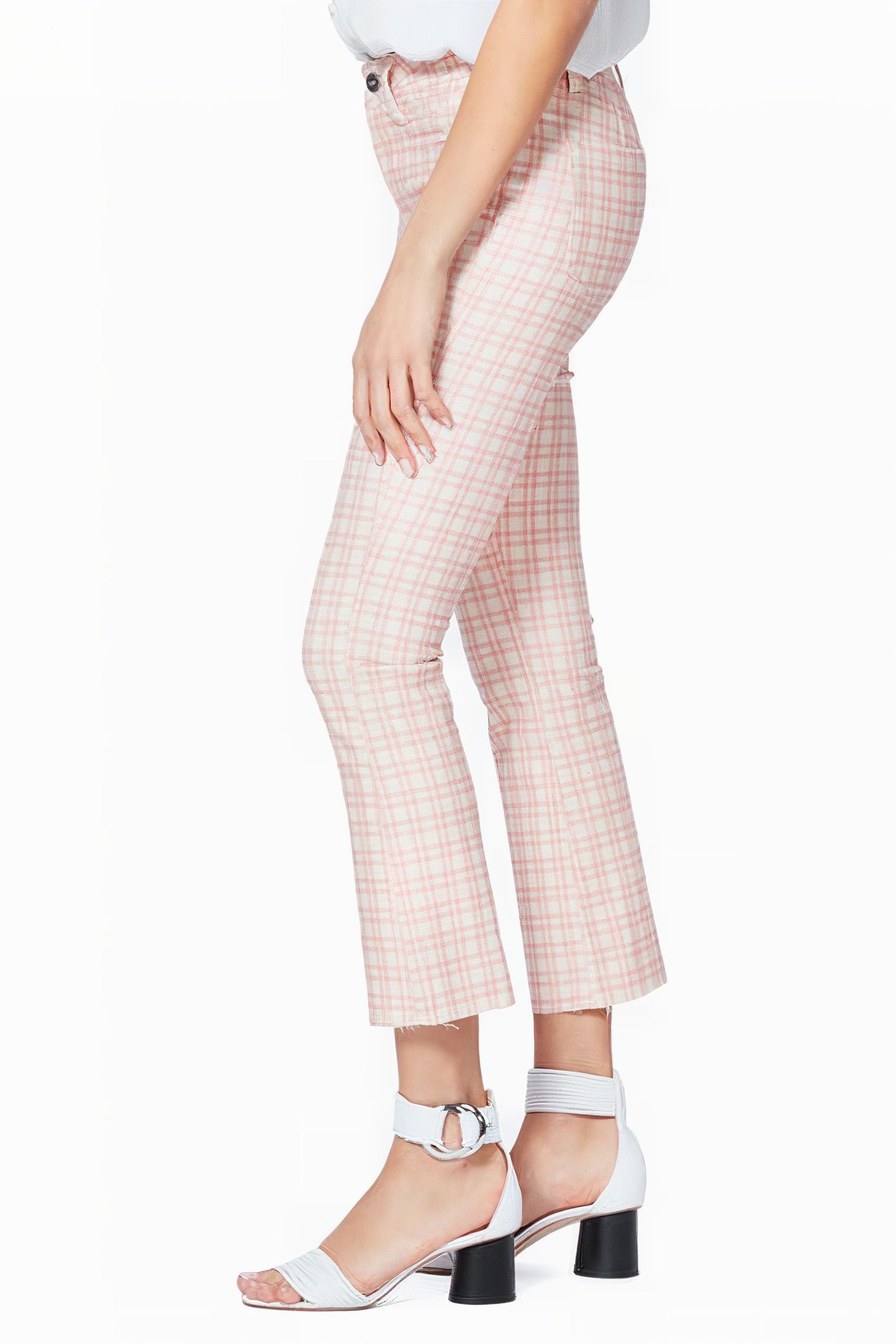 COLETTE FAUX WELT PKT RAW HEM MICRO REEF PLAID 2