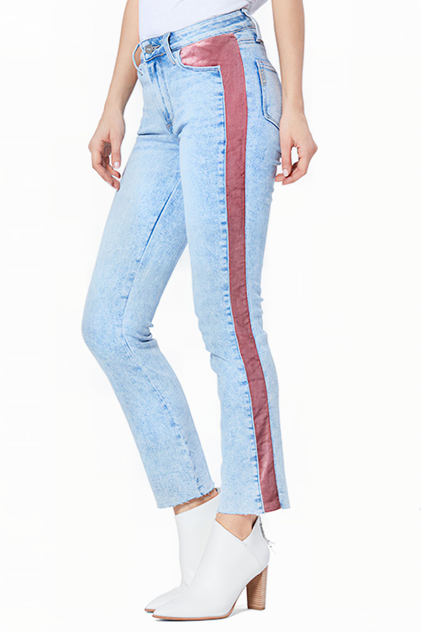 CINDY RAW HEM INDIGO VELVET ROSE 3