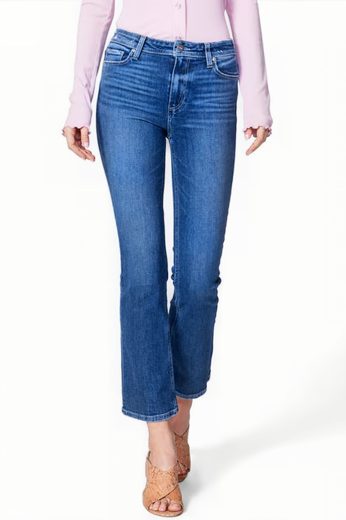 CLAUDINE ANKLE FLARE ROADIE DISTRESSED 1
