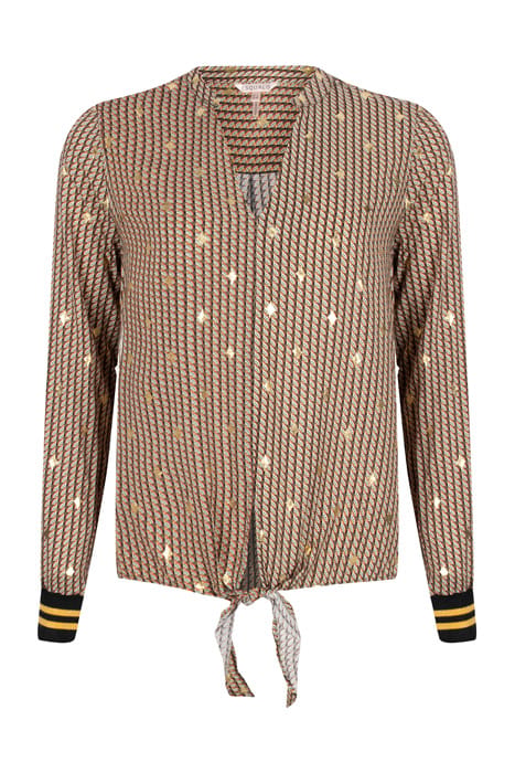BLOUSE KNOT FOIL PRINT PRINT 1