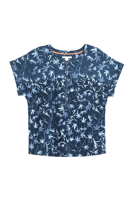 SUMMER JERSEY WOVEN MIX SHIRT NAVY MULTI 1