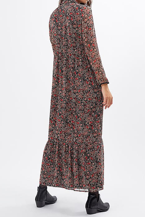 BLACK BOHO PAISLEY PRINT LONG DRESS 2