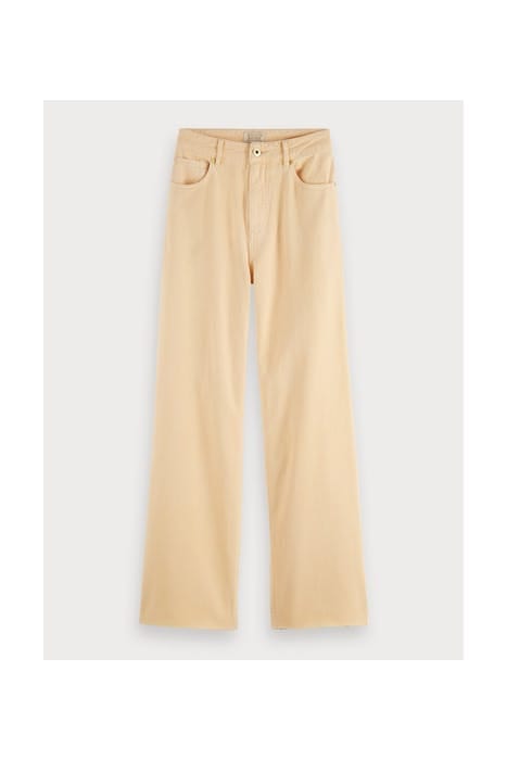 WIDE LEG TWILL PANTS SOFT PEACH 1