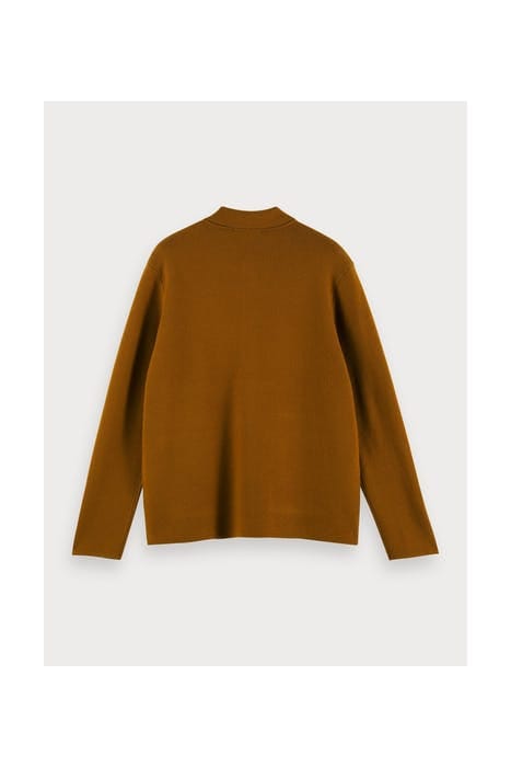 CHIC KNITTED WOOL-BLEND WORKER JACKET KHAKI 2
