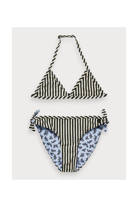 REVERSIBLE BIKINI WITH CONTRAST BINDINGS IN ECONYL™ QUALITY  1