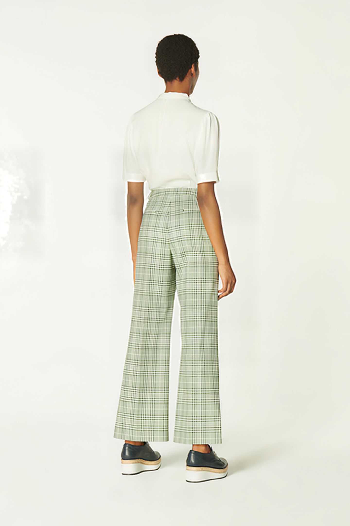FAYE WIDE-LEG & FLARED JEANS  GREEN 2
