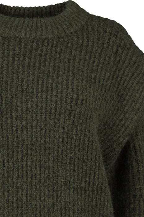 GIRLS ISABEL KNIT DARK ARMY WASHED 3