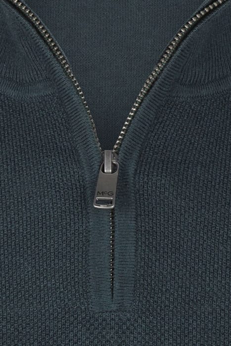 MCG ZIP MOCK SWEATER MAJOLICA BLUE 3