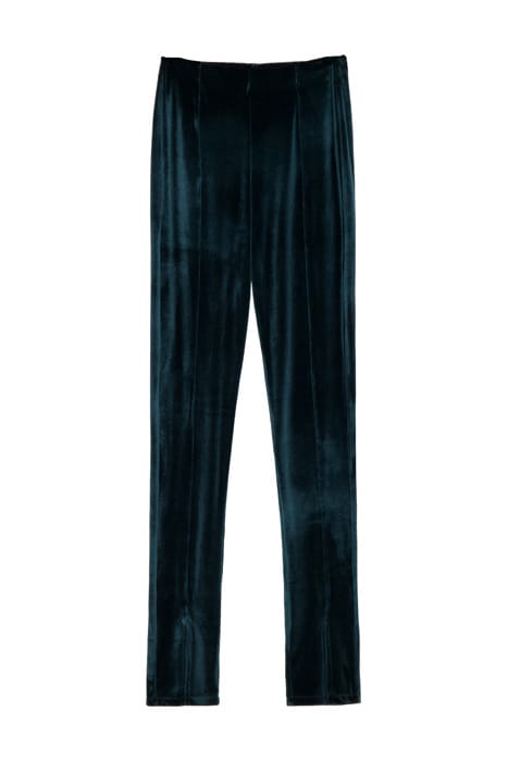 GROENE VELVET LEGGING MET SPLIT GREEN GREEN 1