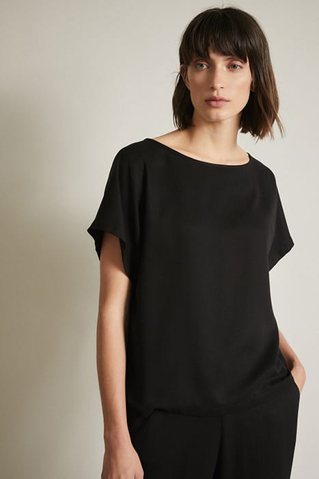 SATIN SHIRT BLACK 1