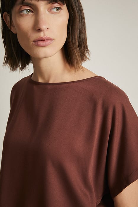 SATIN SHIRT BITTER CHOCOLATE 4