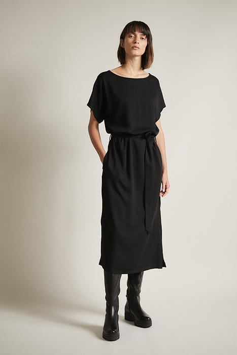 SATIN-KLEID BLACK 1