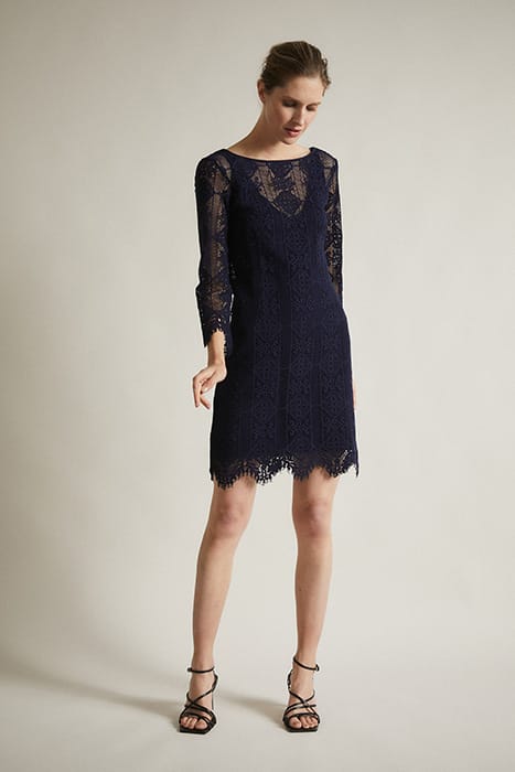 KLEID MIT SPITZE NIGHT BLUE 1