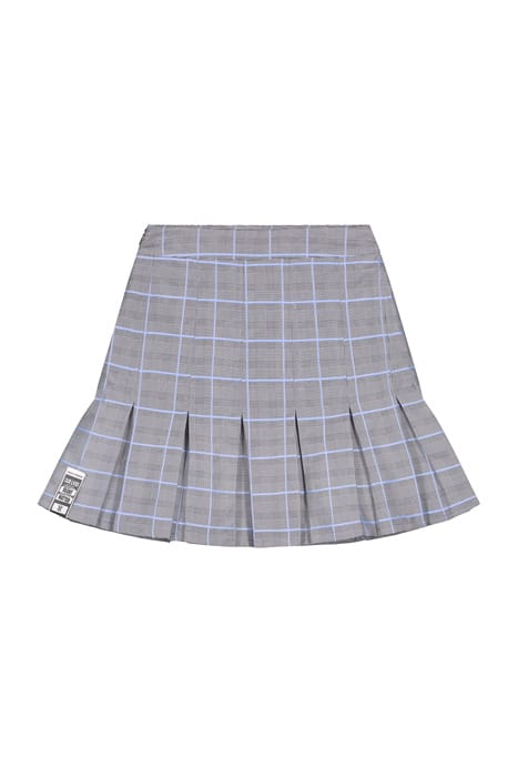 GREY BLUE CHECK KENEE SKIRT 3