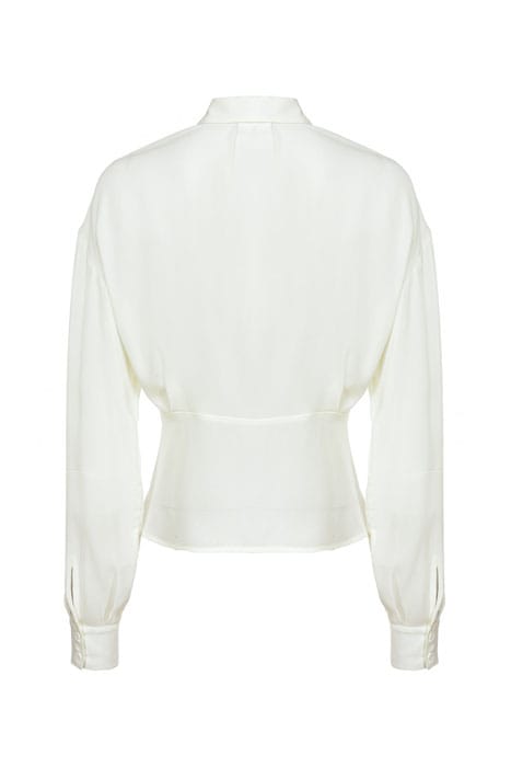 SINCERO CAMICIA CREPE DE CHINE WHITE + WHITE 2