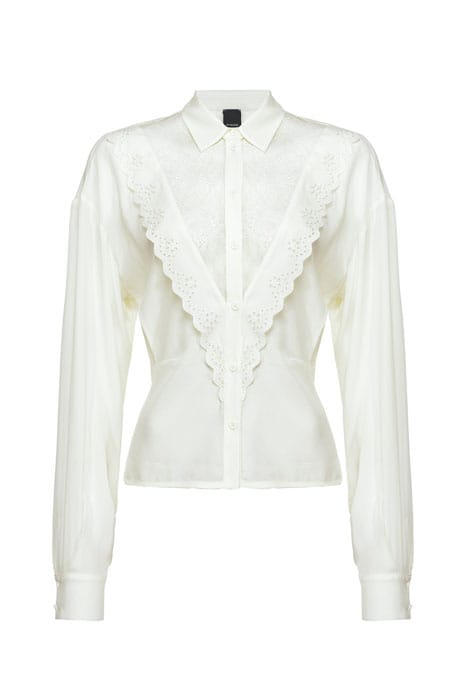 SINCERO CAMICIA CREPE DE CHINE WHITE + WHITE 1