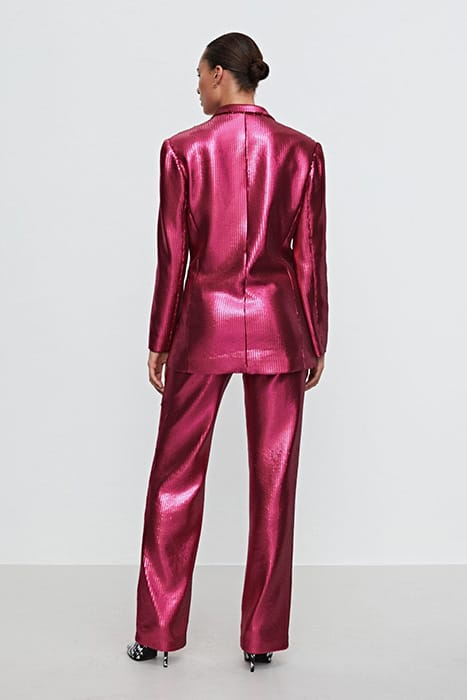 LOOSE FIT SEQUIN PANTS BUBBLE GUM PINK 2