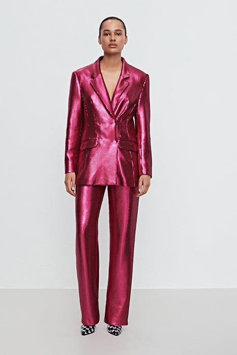 LOOSE FIT SEQUIN PANTS BUBBLE GUM PINK 4