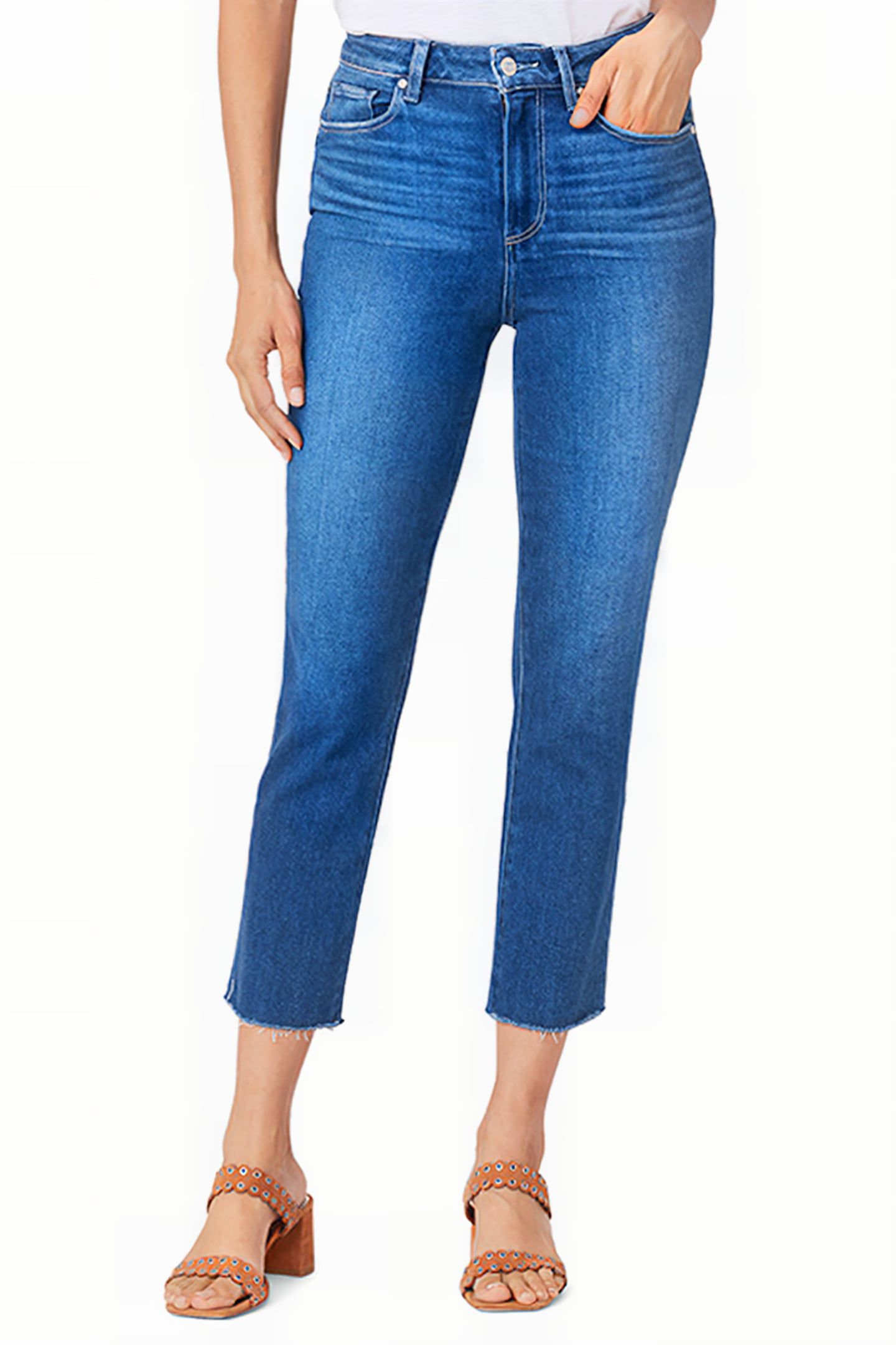 SARAH SLIM CROP RAW HEM STARCROSSED 1