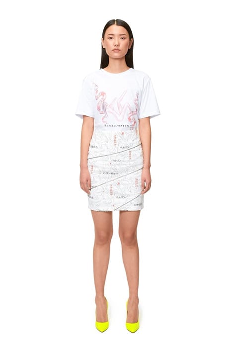 WOMEN‘S DENIM SKIRT WITH FRONT ZIPPERS LADIES WITH FONT PRIN 1