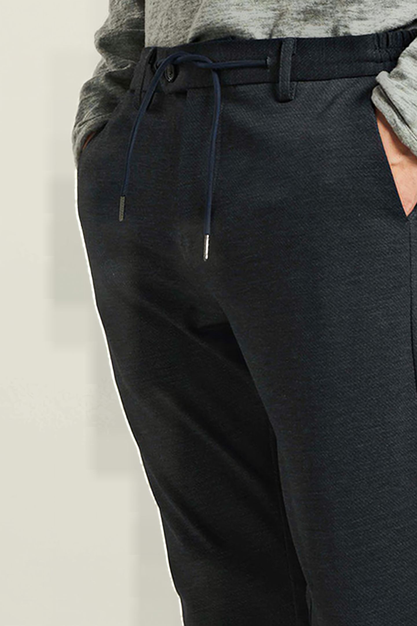 TAPERED JOGGER MINI PATTERN SWEAT MD. GREY MELANGE 3