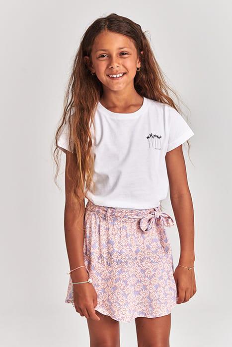 GIRLS TAHITI SKYLINE PALMS T-SHIRT BRIGHT WHITE 3