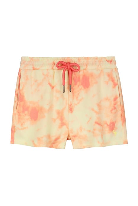 GIRLS MAUI SWEAT SHORT TYE DYE STRAWBERRY PINK 1