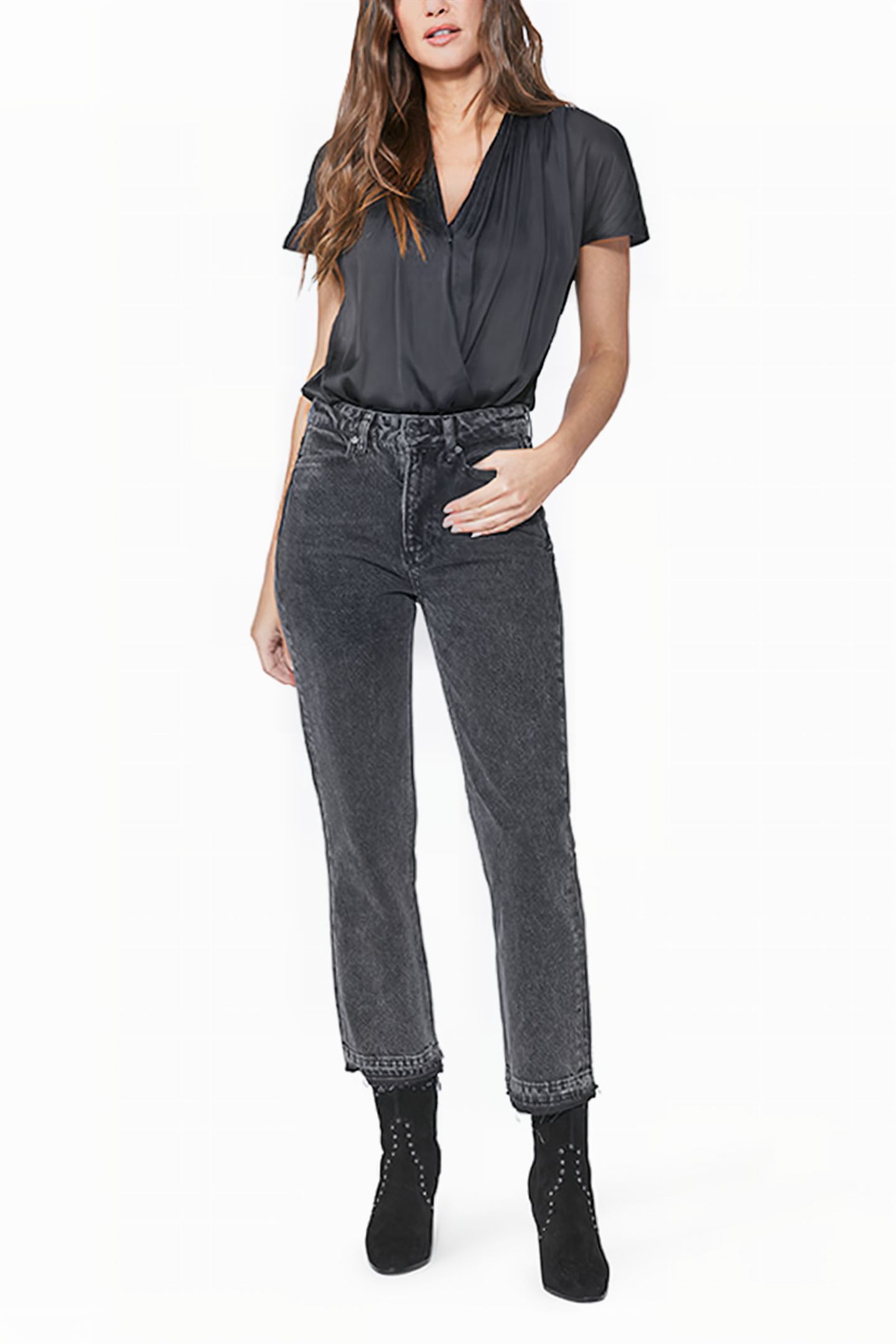SARAH STRAIGHT ANKLE UNDNE HEM PRISCILLA DESTRUCTED 1
